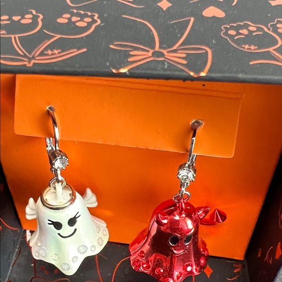 Betsey Johnson |  White Ghost & Red Devil Earrings 👻 - Picture 7 of 8